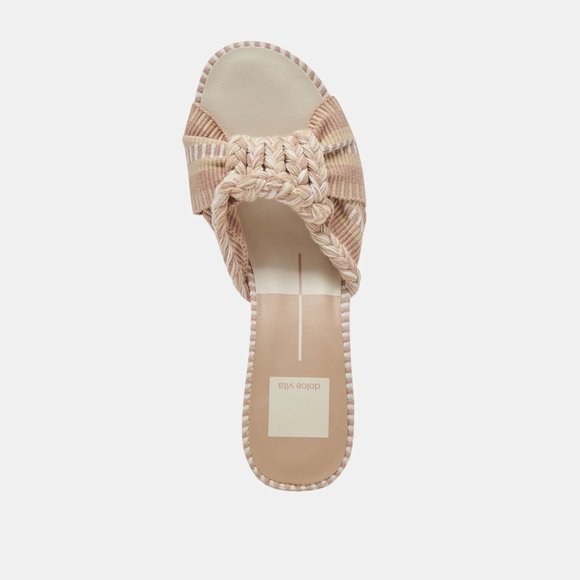 NEW DOLCE VITA Dallie Heeled Sandals Natural Multi 252 - Picture 9 of 12